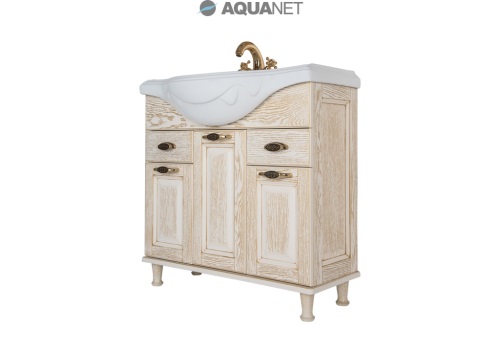Комплект мебели Aquanet Тесса 85 жасмин/золото